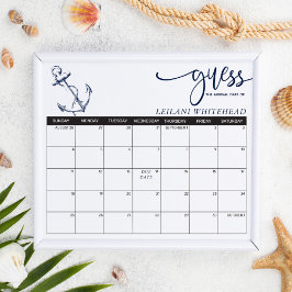 Poster Data do Chá de fraldas da Âncora Náutica