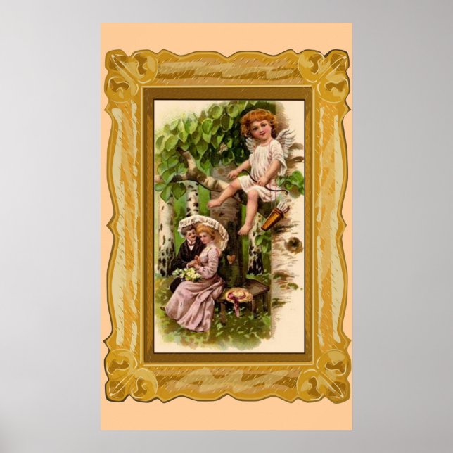 Poster Data Do namorados E Cupido (Frente)