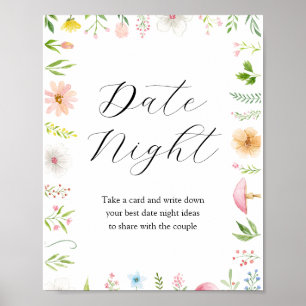 Poster Data Noite Ideias Bridal Tea Chá Sinal