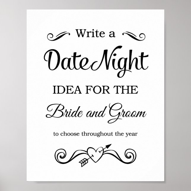 Poster Data Noite Ideias Casamento (Frente)