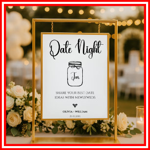 Poster Data Noite Ideias Chá de panela Data Noite Jar