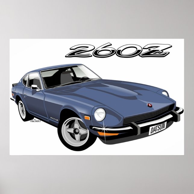 Poster Datsun 260Z azul (Frente)