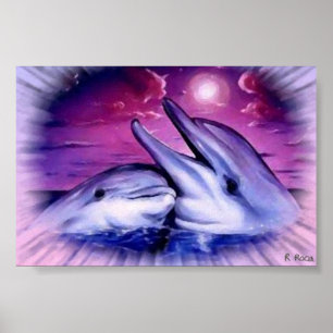 Póster Dauphins á l´huile