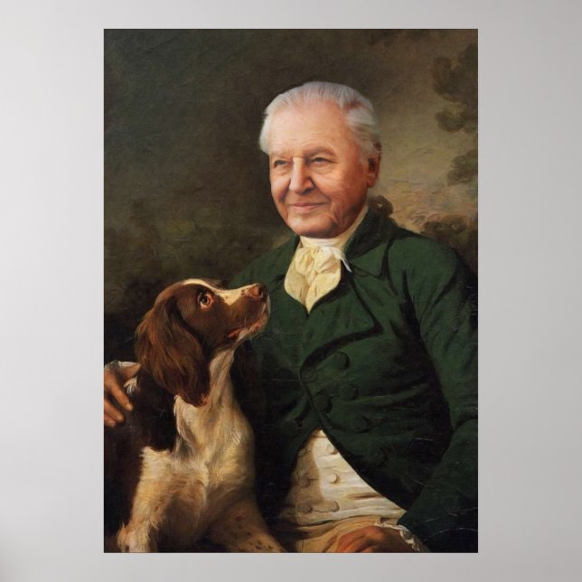 Poster David Attenborough Portrait (Frente)