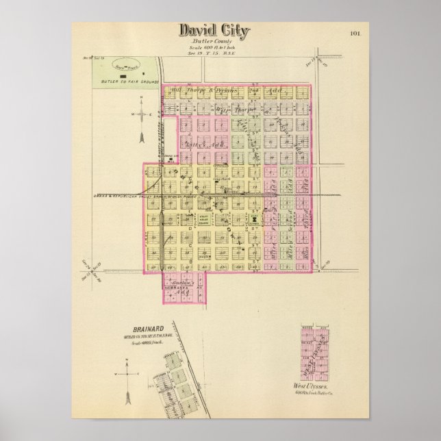 Póster David City, Nebraska (Frente)