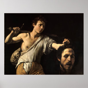 Póster David com a cabeça de Goliath, Caravaggio