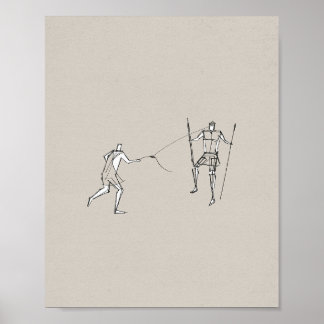 Poster David e Golias - Bíblia do Antigo Testamento