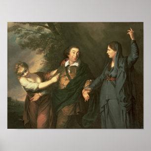 Poster David Garrick entre os musas da tragédia