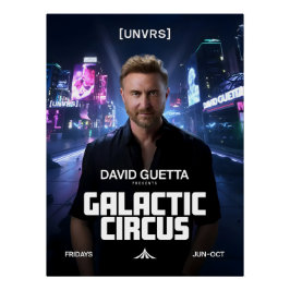 Póster  David Guetta - Galactic Circus - [UNVRS] Poster