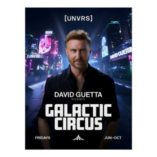 Póster  David Guetta - Galactic Circus - [UNVRS] Poster
