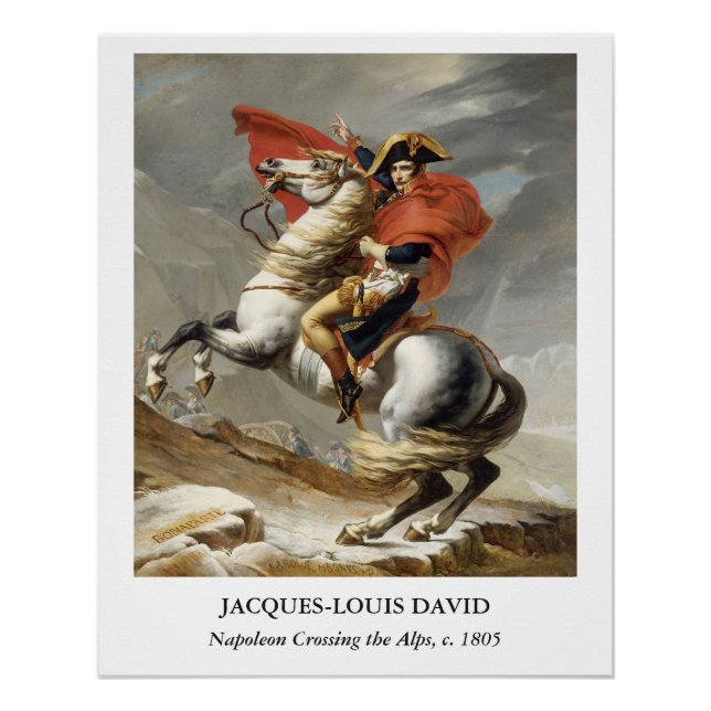 Póster David – Napoleão Cruzando os Alpes (Frente)
