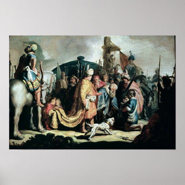 Poster David oferecendo o Chefe de Golias ao Rei Saul (Frente)