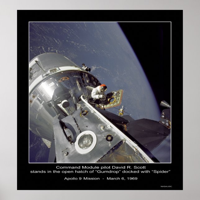 Póster David R. Scott "Spider" - Missão Apollo 9 (Frente)