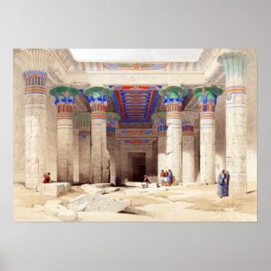 Poster David Roberts Grand Portico do Templo de Fila