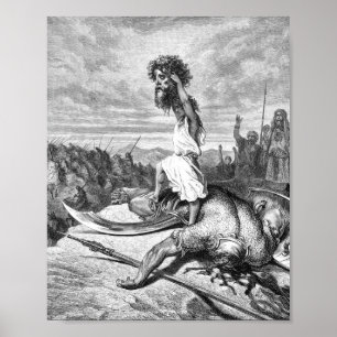 Poster David Slays Golias De Gustave Dore 1886