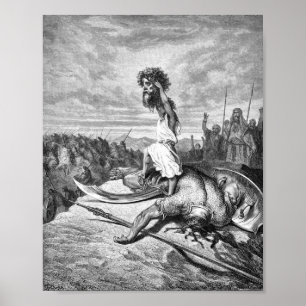 Poster David Slays Golias De Gustave Dore 1886