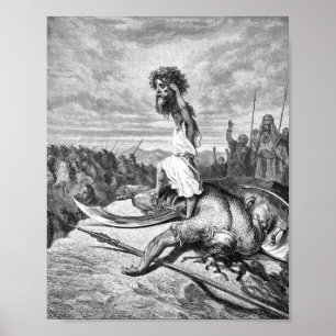 Poster David Slays Golias De Gustave Dore 1886