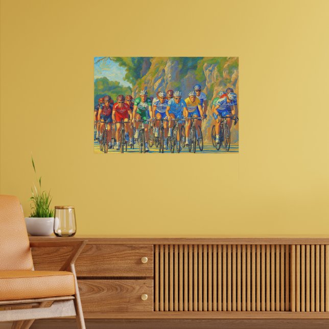 Poster Davide Rebellin Col d'Eze Paris-Nice 2008 Falso Pl (Sala de Estar 2)