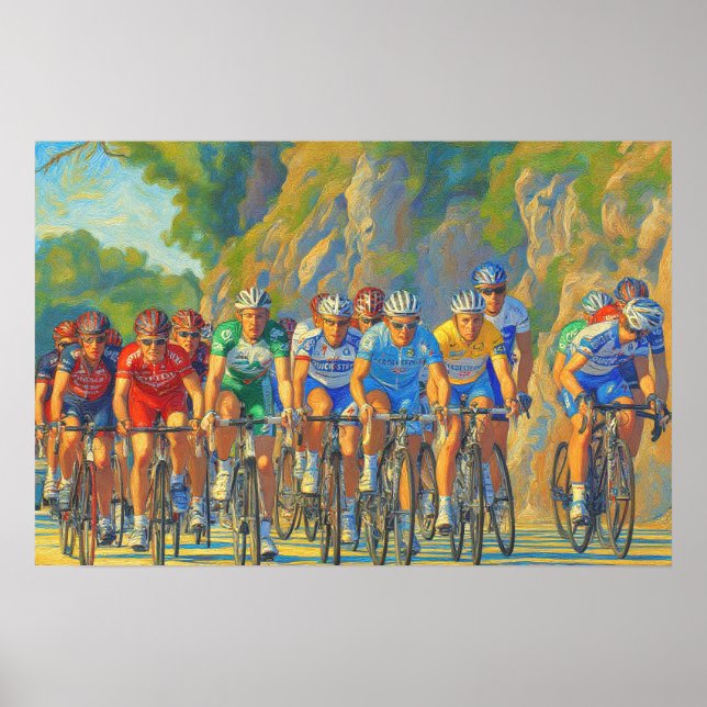 Poster Davide Rebellin Col d'Eze Paris-Nice 2008 Falso Pl (Frente)