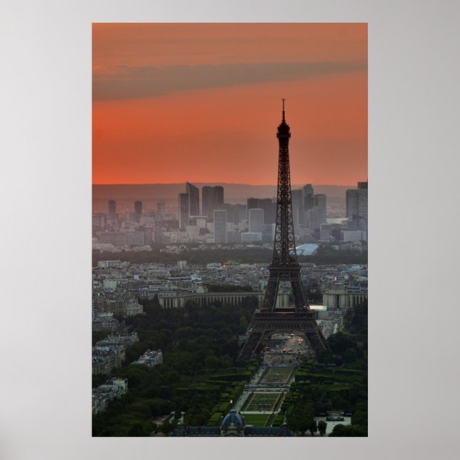 Poster - Dawn na Torre Eiffel de Paris (Frente)