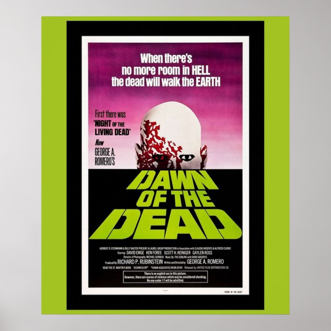 Poster Dawn of the Morto Vintage (Frente)