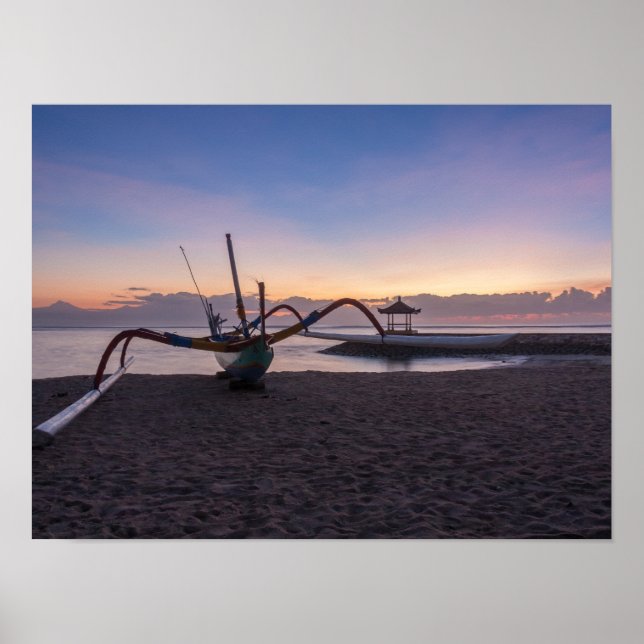 Póster Dawn, Sanur, Bali, Indonésia (Frente)