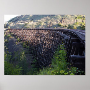 Poster Dawn Sun, Bridge 22, Camas Prairie Railroad