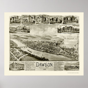 Poster Dawson, mapa panorâmico do PA - 1902