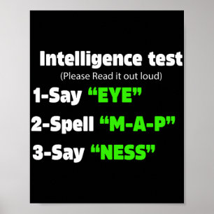 Poster Day Intelligence Test Diz Olho M A P Ness Piada