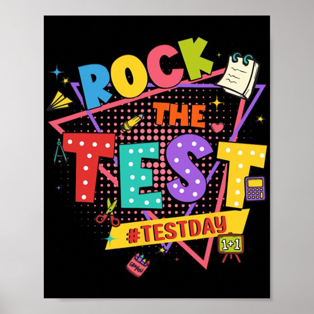 Poster Day Rock The Test Motivational Stusts Professores (Frente)