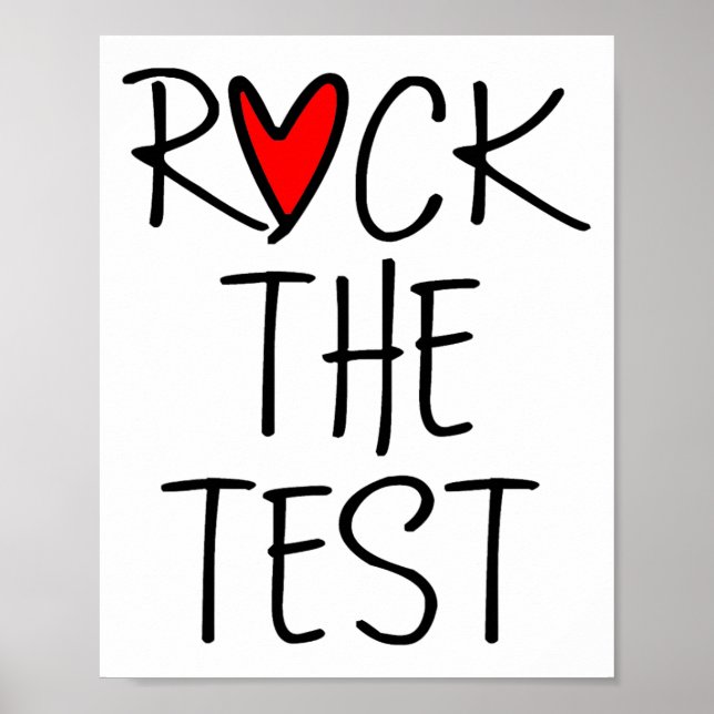 Poster Day Rock The Test Teacher Testing Day Engraçado Pr (Frente)