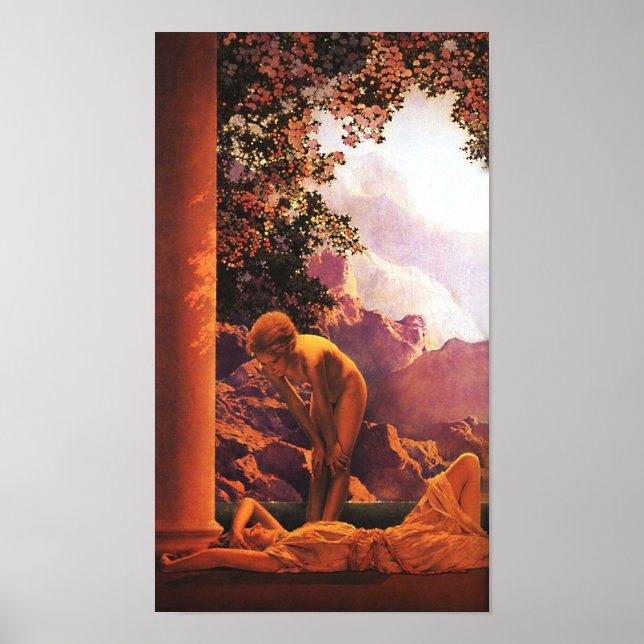 Póster Daybreak, Maxfield Parrish (Frente)