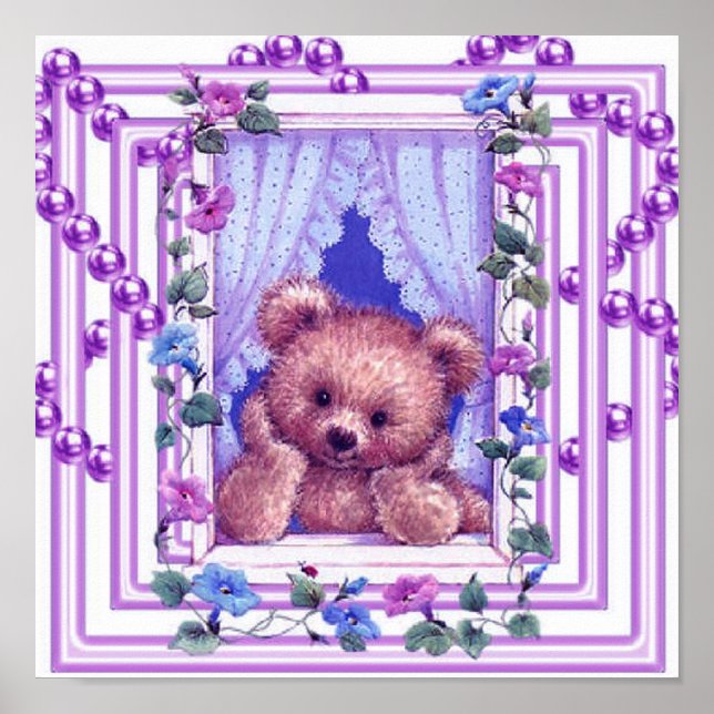 Póster Daydreaming Teddy Bear (Frente)