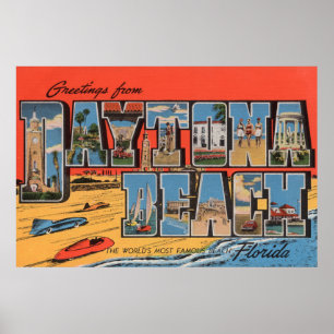 Póster Daytona Beach, Florida - grandes cenas da letra