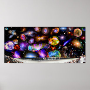 Poster Daytona Speedway com Chandra Telescope Sky