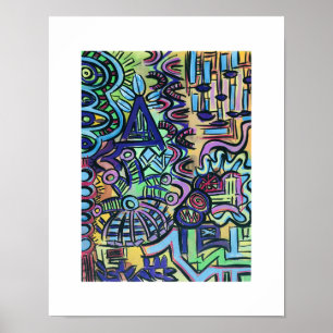 Poster Daytripper - Arte abstrata pintada à mão