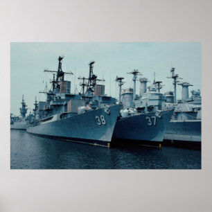 Póster DDG 37 Farragut, DDG 38 Luce, reserva de