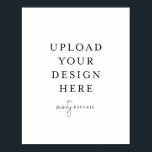 poster de 11" x 14" - Retrato<br><div class="desc">Personalize o seu cartão em Templett. Depois de terminar de editar,  faça o download do arquivo no formato JPG (não se esqueça de ativar a opção de sangria). Carregue seu design clicando no botão azul "Personalizar".</div>