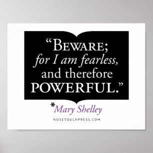 poster de 11" x 8,5", Mary Shelley Quote (Matte)