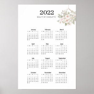 Poster de 2022, moderno, floral