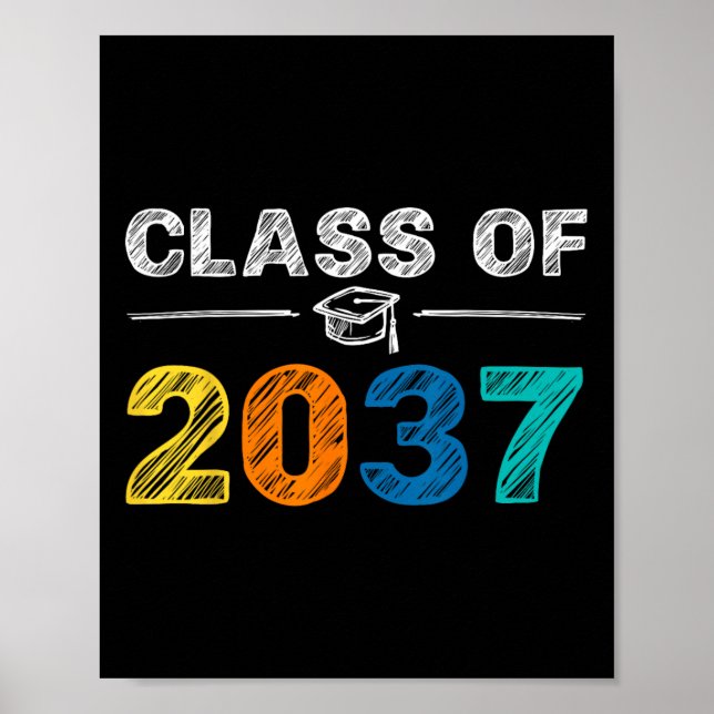 Poster De 2037 Cresceu Comigo No Primeiro Dia De Graduaçã (Frente)