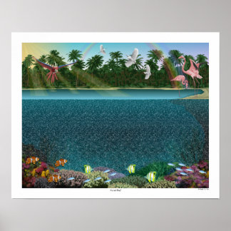 poster de 20" x 16" "Coral Reef" 3D por Magic Eye®