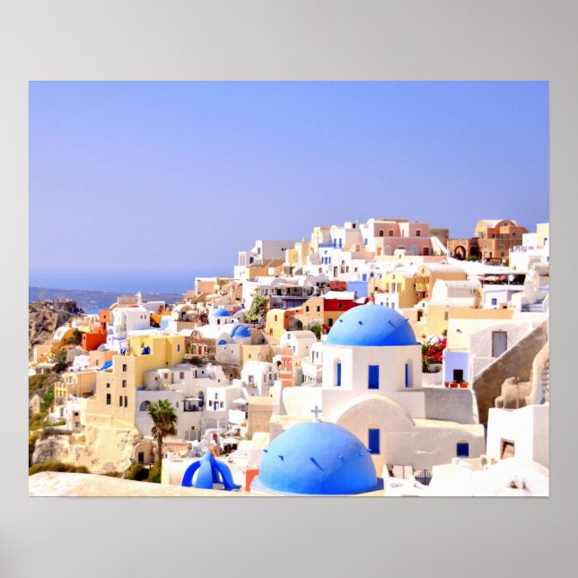 Poster de 20" x 16" - Santorini (Frente)