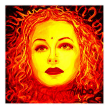 Poster de 20 x 20 pol de beleza escura