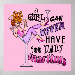 poster DE 24" X 24" - DEMASIADO MARTINIS