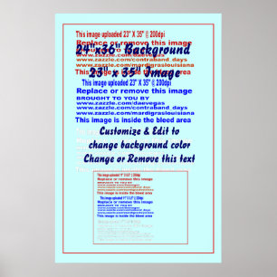 Poster de 24" x 36" Fundo para imagem de 23" x 35"