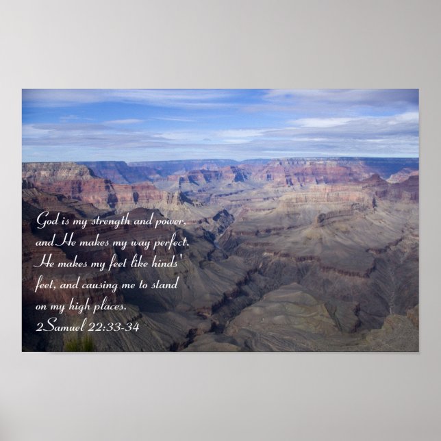 poster de 2 Samuel 22:33-34 (Frente)
