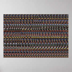 poster de 36"x24" "Soccer Star" 3D por Magic Eye®