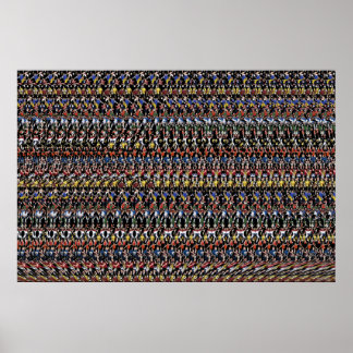 poster de 36"x24" "Soccer Star" 3D por Magic Eye®