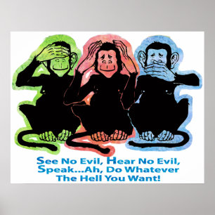 Poster de 3 macacos